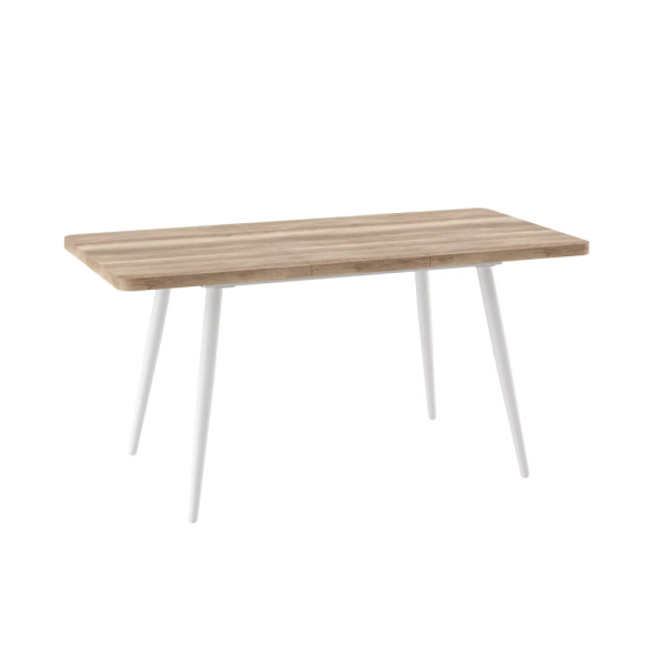 Стол BORG RADIAL-120, раздвижной 120(160)х80, ДУБ КАНЬОН/БЕЛЫЙ) BORG RADIAL 120